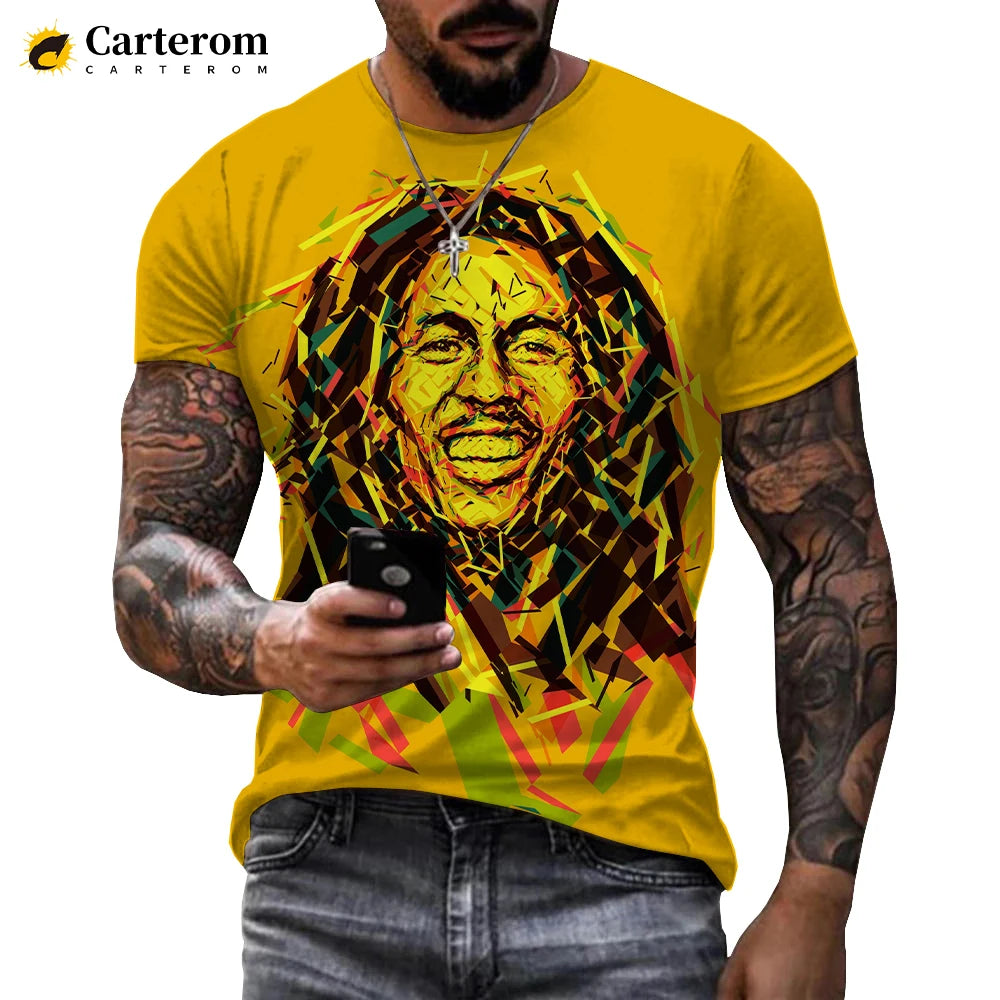 Bob Marley Streetwear T-Shirt: Men's Casual Fashion