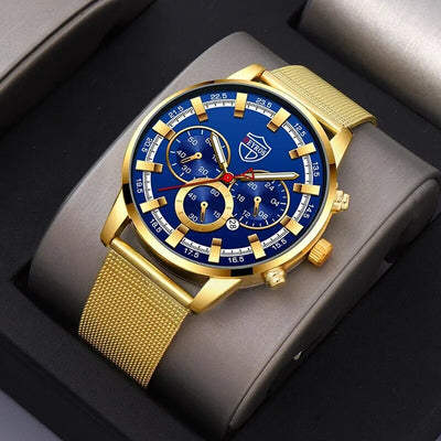  Men's luxury wristwatch set, DEYROS wristwatch and necklace, Luxury men's accessories set, Quartz wristwatch for men, Stylish men's wristwatch and necklace, DEYROS luxury watch and necklace set, Stainless steel men's accessories, Fashionable men's wristwatch and necklace, DEYROS men's jewelry set, Elegant men's wristwatch and necklace combo,