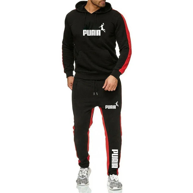 Men's Puma Tracksuit Sweatshirts and Jogger Pants Top-Notch Gym Outfits Casual Sports Hoodie Set Streetwear