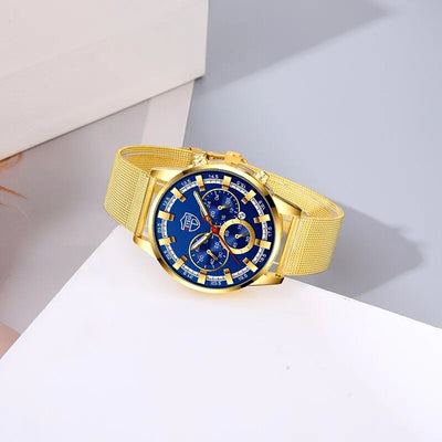  Men's luxury wristwatch set, DEYROS wristwatch and necklace, Luxury men's accessories set, Quartz wristwatch for men, Stylish men's wristwatch and necklace, DEYROS luxury watch and necklace set, Stainless steel men's accessories, Fashionable men's wristwatch and necklace, DEYROS men's jewelry set, Elegant men's wristwatch and necklace combo,