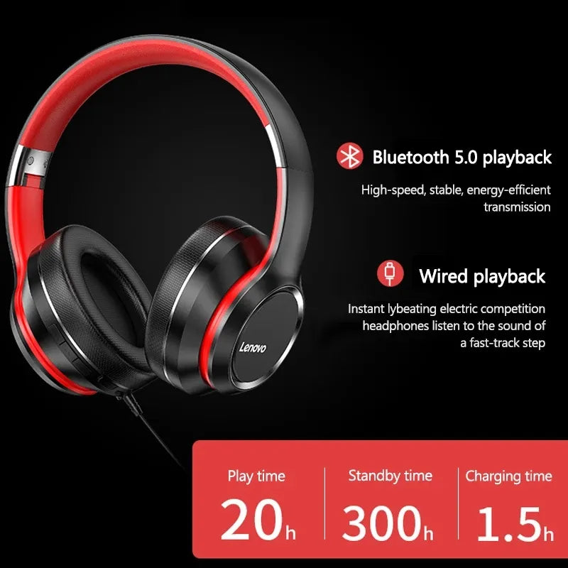 Lenovo HD200 Bluetooth Earphones Over-earWireless Headphones Headset