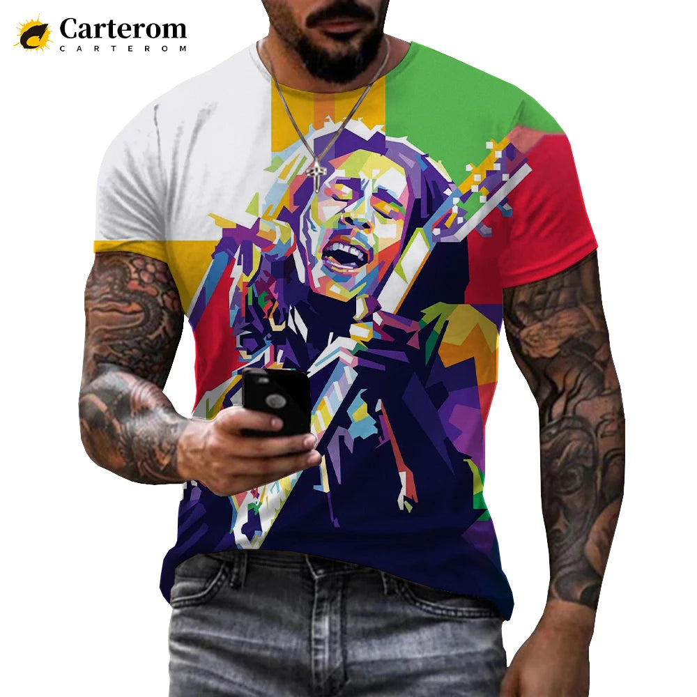 Bob Marley Streetwear T-Shirt: Men's Casual Fashion