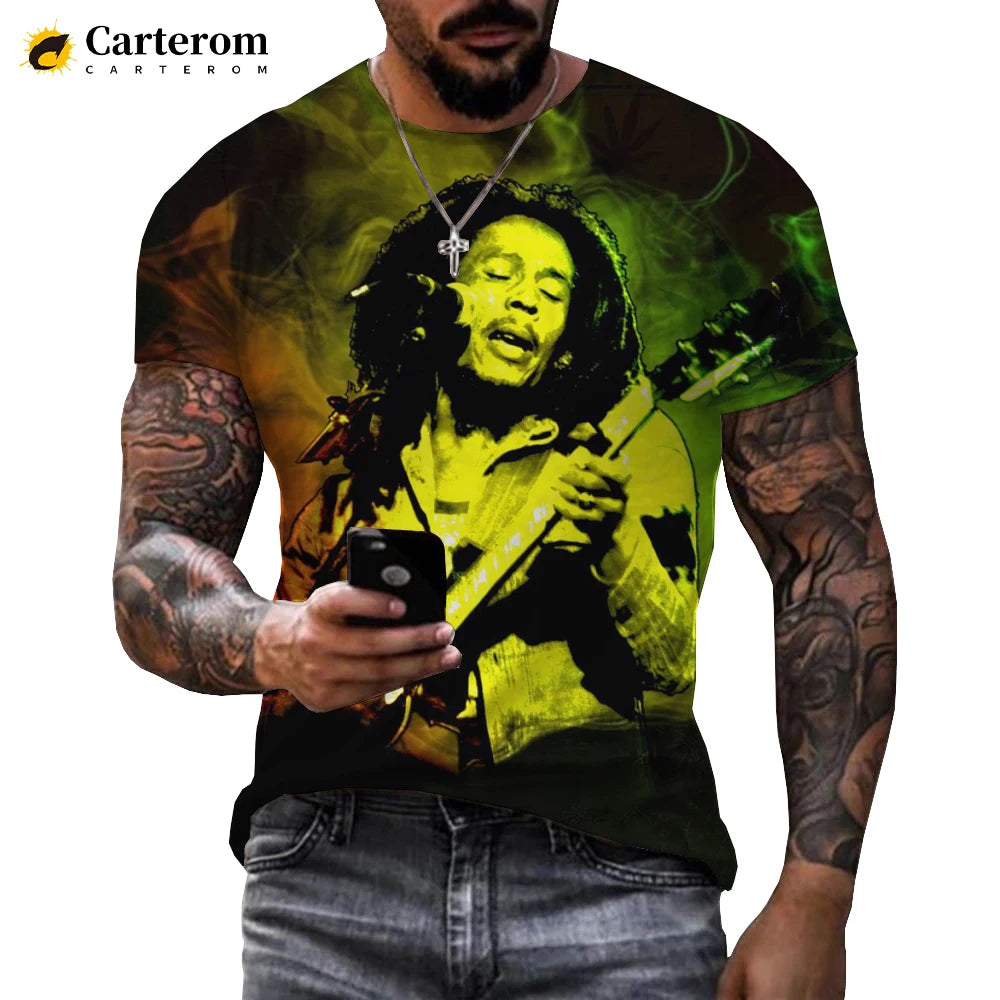 Bob Marley Streetwear T-Shirt: Men's Casual Fashion