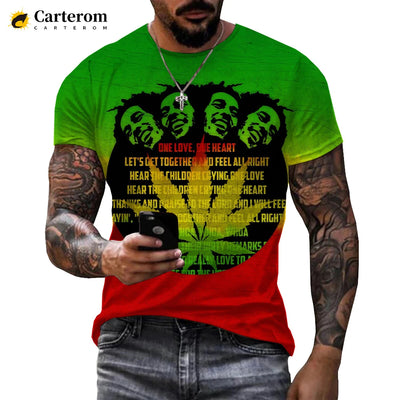 Bob Marley Streetwear T-Shirt: Men's Casual Fashion