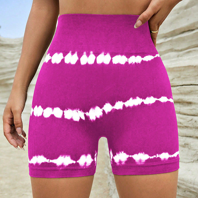 Women's Sexy High Waist Tie-dye Yoga Shorts For Women Shorts