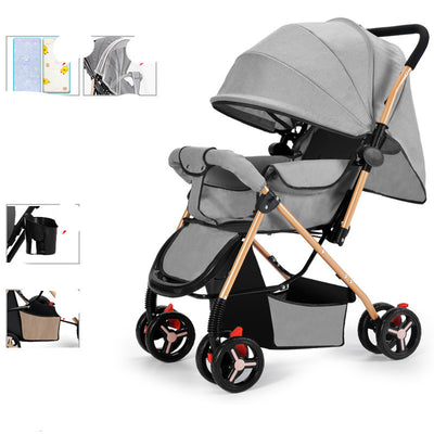 Safety Baby Strollers Can Sit Or Lie Down & Fold Lightly To Absorb Shock