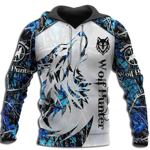 Hoodies For Men's Cool Look, Animal-Print Street Wear