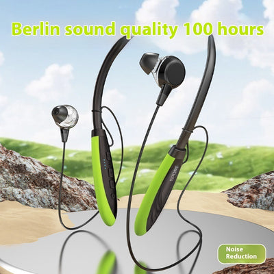 Neck-hanging Earbuds Wireless Bluetooth Earphones 9D Stereo Surround Headphone Magnetic Sport Neckband Headset