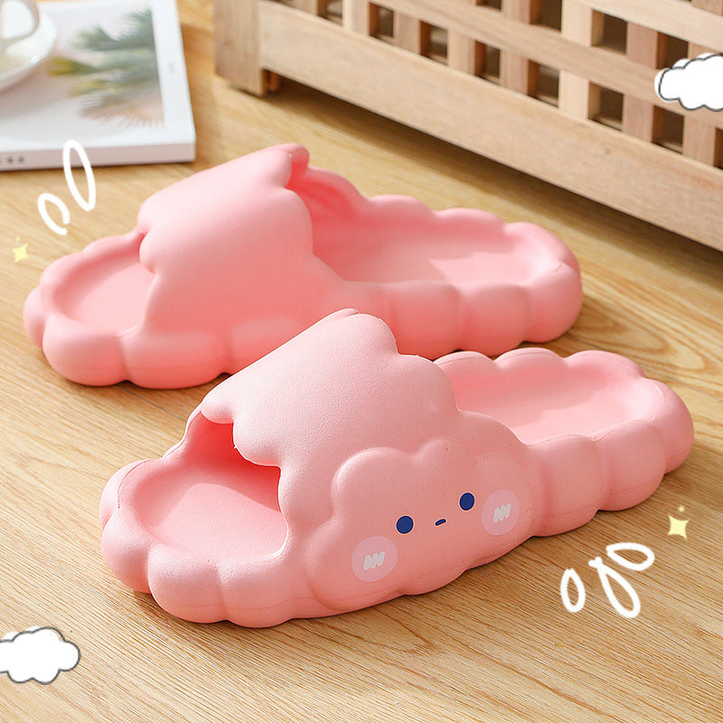 Cartoon Summer Indoor Home Thick Bottom Cloud Slippers