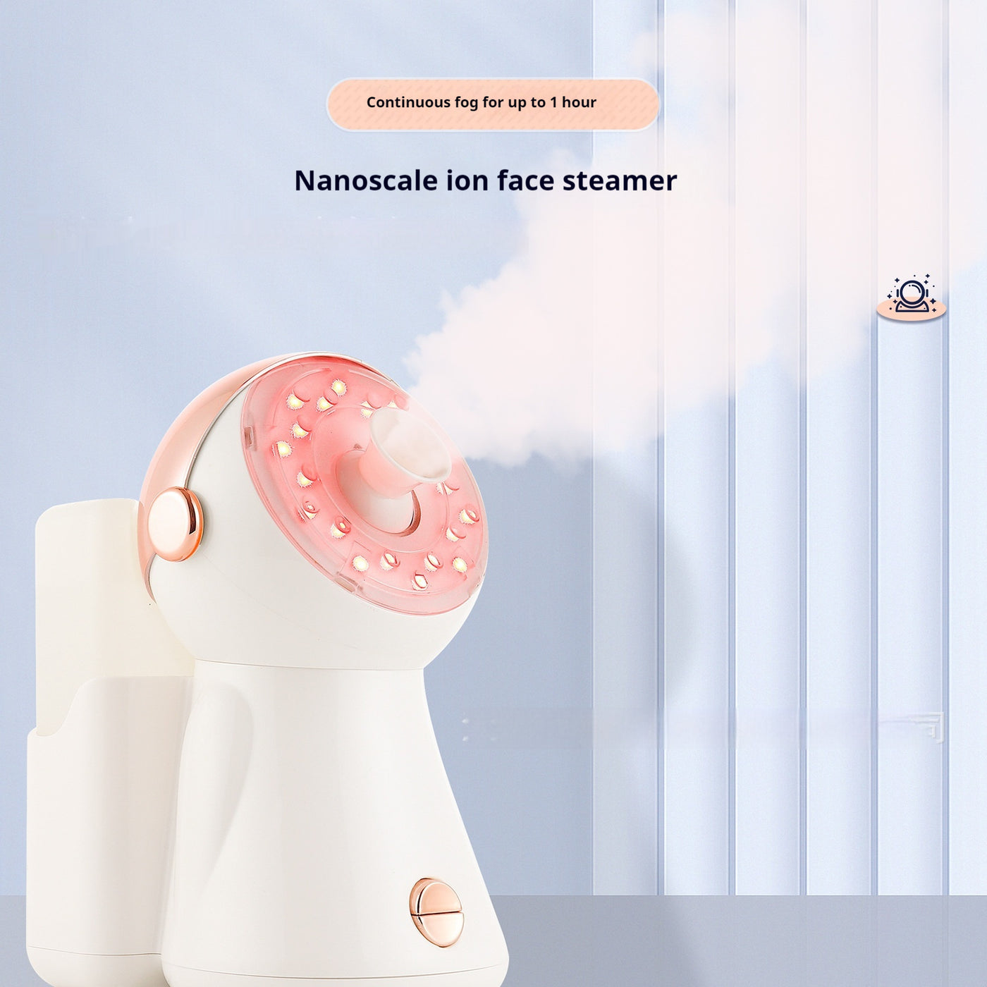 The Facial Steamer With Light Household Nano Spray Hydrating And Humidifying Hot Spray 7 Color Light