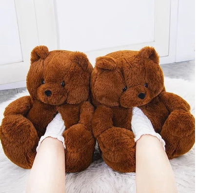 Capybara Cotton Bear Slippers Plush & Cartoon Characters Look