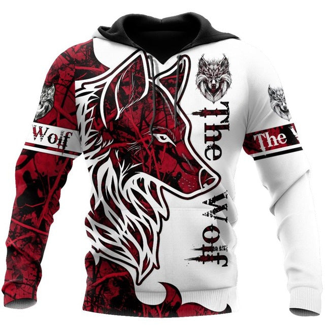 Hoodies For Men's Cool Look, Animal-Print Street Wear