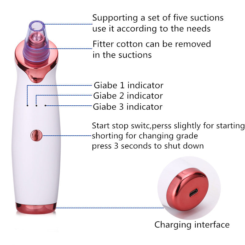 Beauty Skin Care Tool: Acne Face Vacuum Suction Cleaner