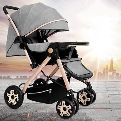 Safety Baby Strollers Can Sit Or Lie Down & Fold Lightly To Absorb Shock