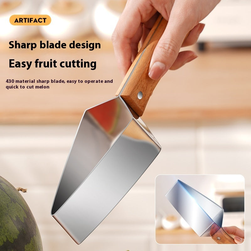 Watermelon Splitter Watermelon Cutting Artifact 430 Stainless Steel Triangle Knife Cutter To Add For Your Kitchen Gadgets