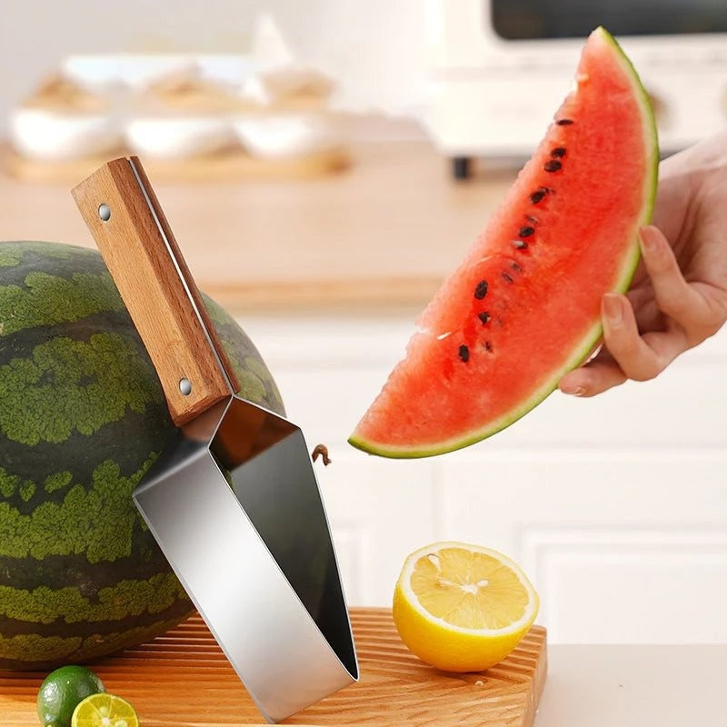 Watermelon Splitter Watermelon Cutting Artifact 430 Stainless Steel Triangle Knife Cutter To Add For Your Kitchen Gadgets