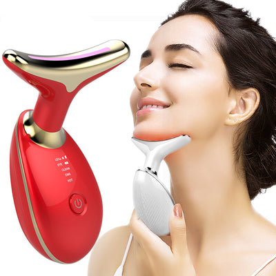 EMS Thermal Neck Lifting And Tighten Massager Electrict Wrinkle Remover For Woman