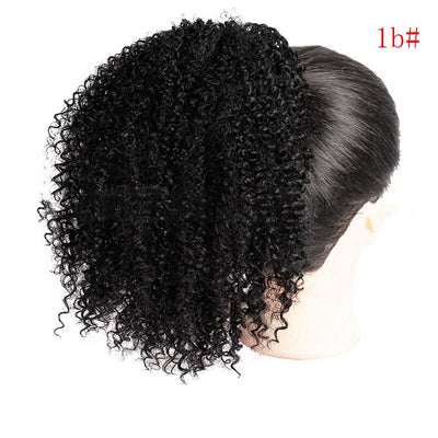 Alkebulan Women's African Drawstring Small Curly Wig: Stylish Stretch