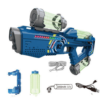 Automatic Rechargeable Water Gun: Continuous Firing, Lights, Kids Party Toy