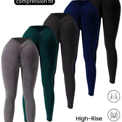 Women's Flawless Sexy V-waist Double Look Hip Lifting Outdoor Sport Running Training Tights