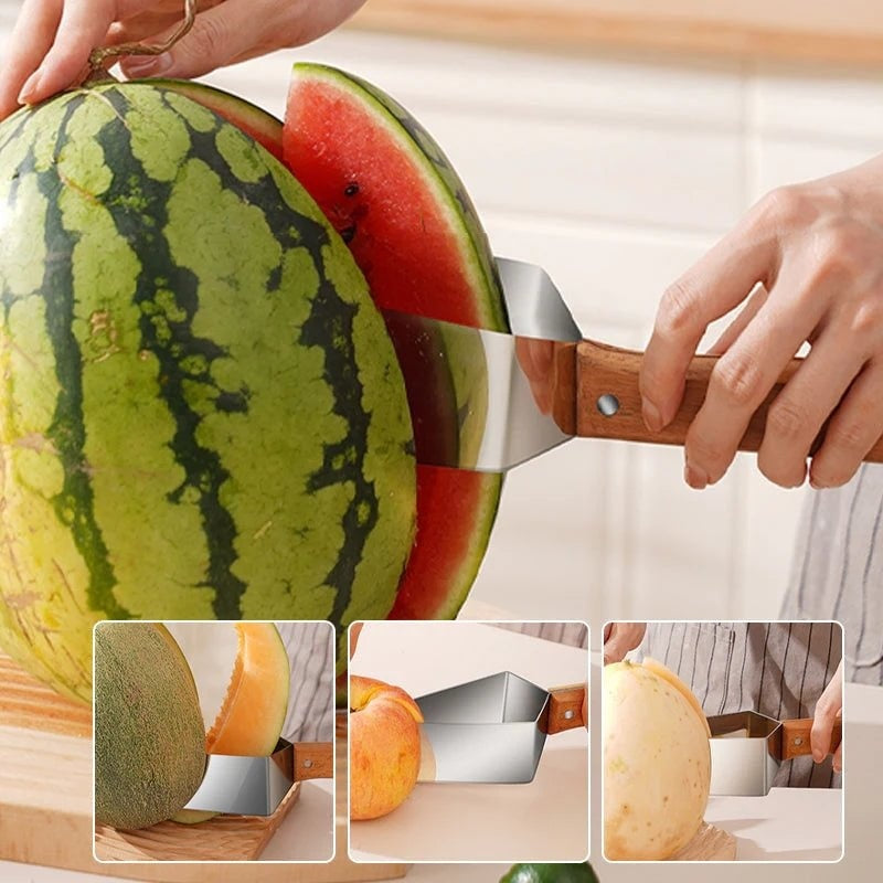 Watermelon Splitter Watermelon Cutting Artifact 430 Stainless Steel Triangle Knife Cutter To Add For Your Kitchen Gadgets