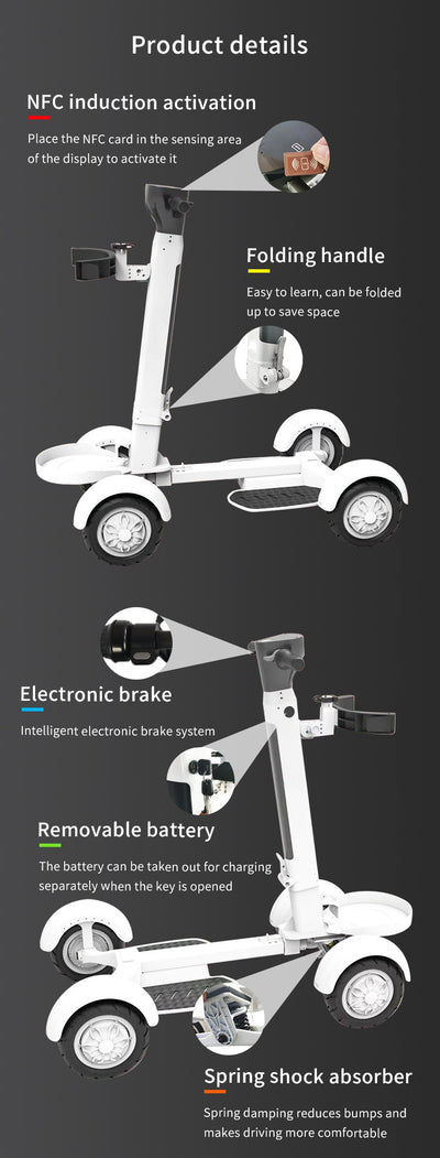 Enjoy That Tour Like Tiger Woods As You Travel On The Four Wheel Golf Electric Folding Light Longboard Lawn Course Scooter