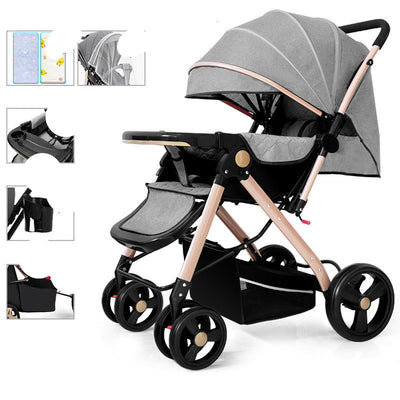 Safety Baby Strollers Can Sit Or Lie Down & Fold Lightly To Absorb Shock