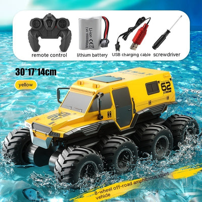 Amphibious High-Speed 8-Wheel Stunt Car with Remote Control